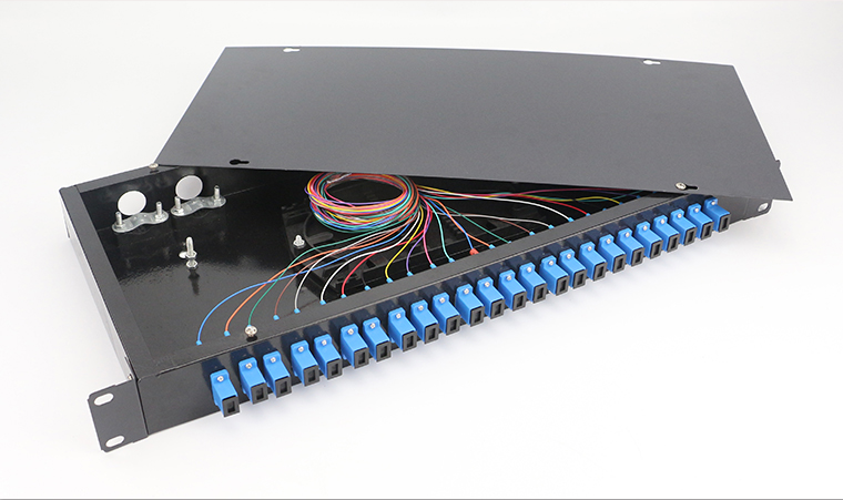 12口机架式光纤终端盒电信级满配FC/SC/ST 芯数可选 光纤线盒光缆熔接盒光纤配线架机柜专用 