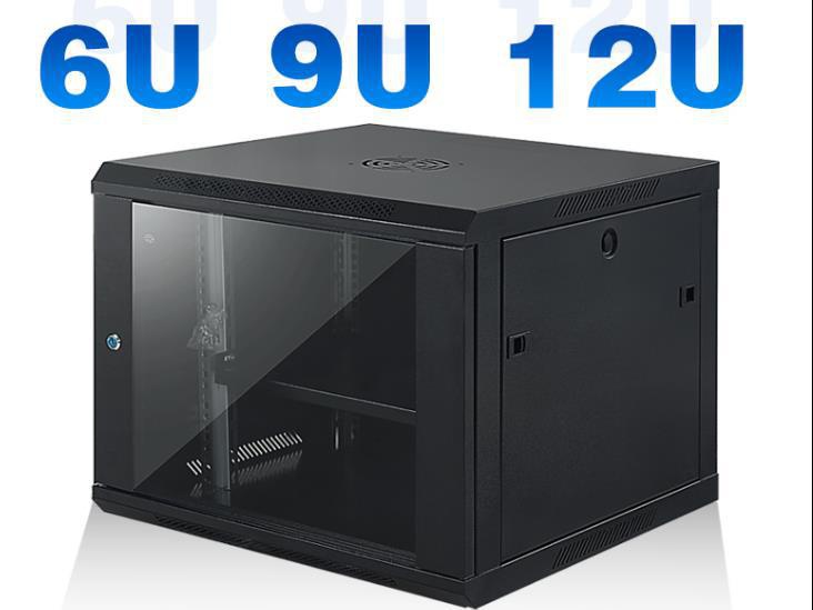 机柜6U9U12U壁挂落地机柜网络弱电功放机箱宽带交换机监控设备柜 